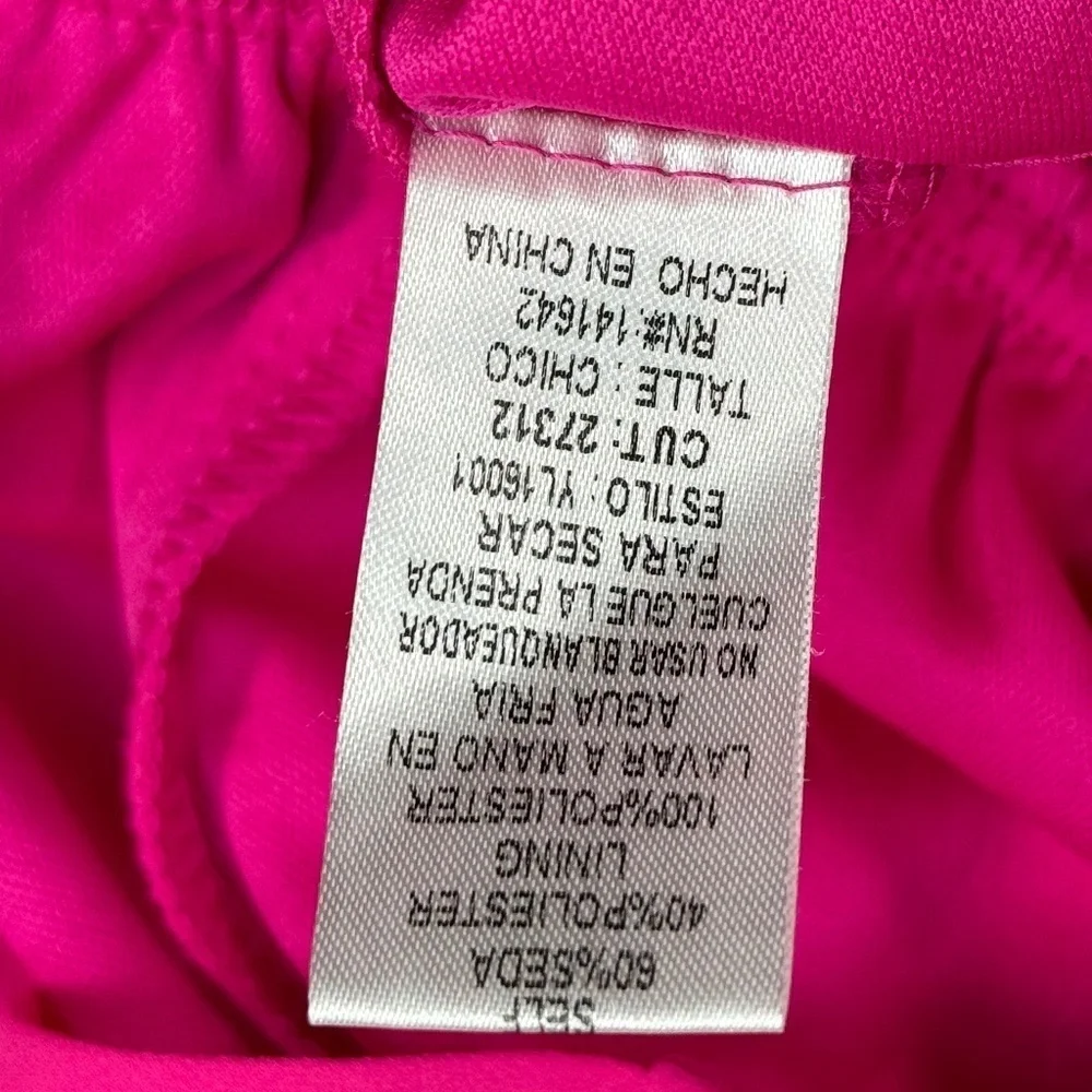 Ya Los Angeles Sleeveless Romper Womens Size Small Hot Pink Pockets Open Back - Picture 5 of 12